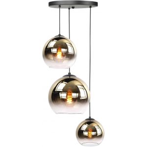 Hanglamp Fantasy Globe goud glas 3-lichts