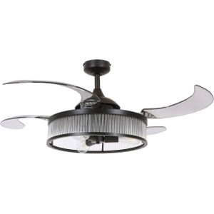 Plafondventilator Fanaway Corbelle Antiek Zwart/Smoke