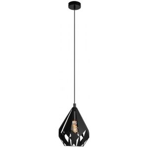 Hanglamp Carlton 1-lichts Zwart 20 cm