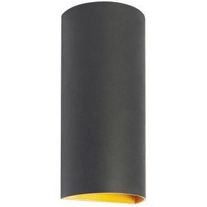 Wandlamp Hera Up Down Zwart/Goud