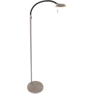 Vloerlamp Turound Flex Staal met helder glas