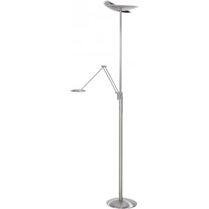 Vloerlamp Sapporo Nikkel met leeslamp