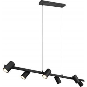 TRIO MARLEY - Hanglamp - Zwart Mat - Excl. 6x GU10 35W - Aanpasbaar In de Hoogte