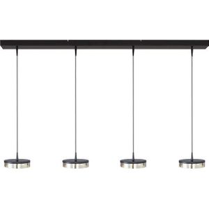 Hanglamp Imperia 4lichts zwart nikkel 130x8cm