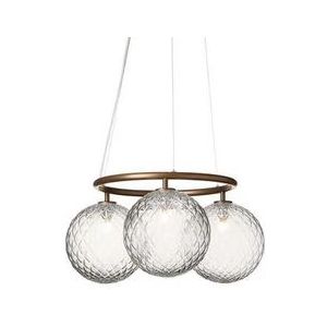 Nuura Aps - Miira 3 Circular Kroonluchter Dark Bronze/Optic Clear Nuura