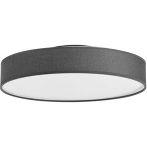 Lindby - Plafondlamp - 1licht - Sto - Kunststo - Metaal - H: 10.5 cm - Grij - Wit