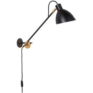 Konsthantverk - Kh#1 Zwart voor Geelkoper Wandlamp Lang Arm