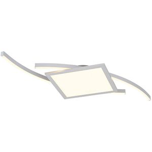 Lucande - Tiaro LED Square Plafondlamp 42,5 Silver