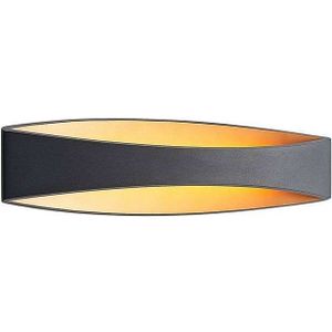 Arcchio - LED Wandlamp - 1licht - Aluminiu - Ijzer - H: 10 cm - Zwar - Goud - Inclusief Lichtbron