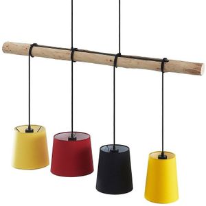 Lindby - Hinai 4 Hanglamp Black/Red/Yellow