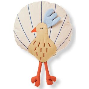 ferm LIVING - Peacock Kussen Zilver Fern/Undyed