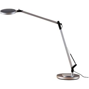 Lindby - LED bureaulamp- met dimmer - 1licht - kunststof, metaal - H: 46.5 cm - zilver, - Inclusief lichtbron