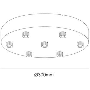 LIGHT-POINT - Ceiling Basis Ø300/7 Hanglampen Black