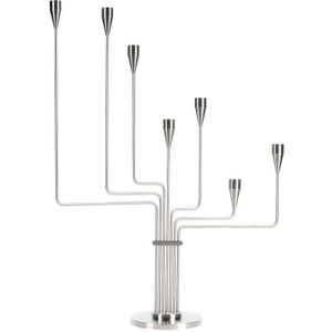 Piet Hein - Karlsvognen Candle Holder H63 Stainless Steel