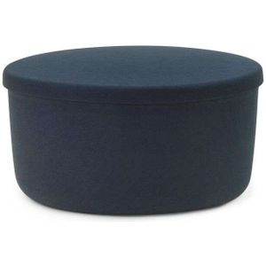 Normann Copenhagen - Hide Storage Pouf Large Steel Blue