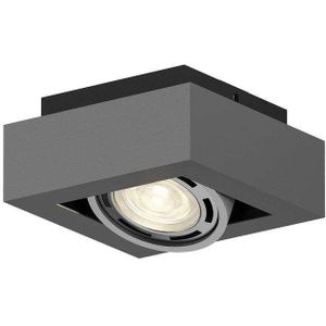 Arcchio - plafondlamp - 1licht - Aluminium, metaal - H: 9 cm - GU10 - donkergrijs