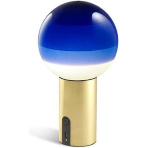 Marset - Dipping Light Portable Tafellamp Blue/Brushed Brass