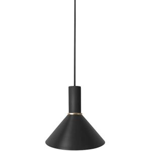 Ferm Living - Collect Hanglamp Cone Low Glossy Black/Brass