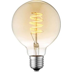 Lucande - Lichtbron LED 4W Amber G95 Dimbaar E27 Lucande