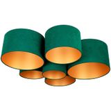 Euluna - Lodge 6 Plafondlamp Groen/Goud