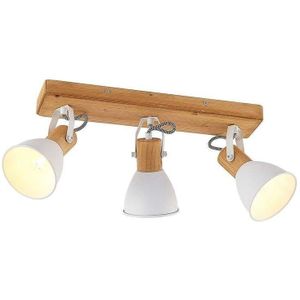 Lindby - Merela 3 Plafondlamp Wood/White Lindby