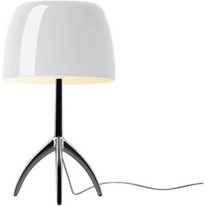 Foscarini - Lumiere Grande Tafellamp E27 Zwart Chroom/Wit