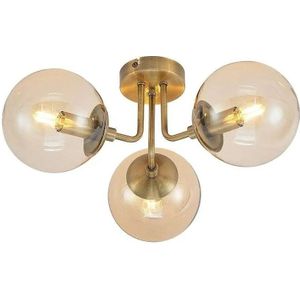 Lindby - Arnella Plafondlamp Antique Brass/Amber