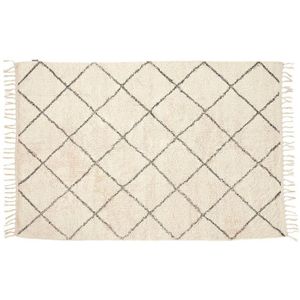 Hübsch - Rhomb Rug 120x180 Off White Hübsch