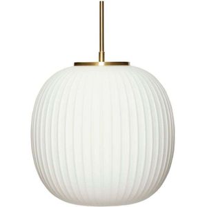 Hübsch - Serene Hanglamp Ø32 Opal/Brass