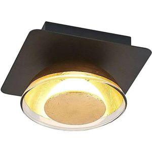 Lindby - Erin Square Plafondlamp Black/Gold