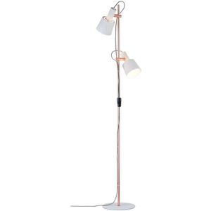 Paulmann - Haldar Vloerlamp Wit/Copper