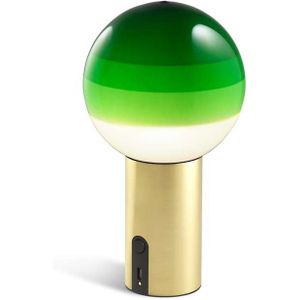 Marset - Dipping Light Portable Tafellamp Green/Brushed Brass