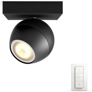 Philips Hue - Buckram Plafondlamp Single Spot m/Switch White Amb. Black