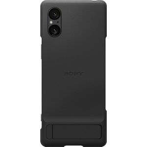 Sony Xperia 5 V Back Cover Zwart Met Standaard