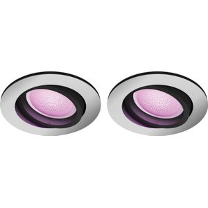Philips Hue Centura inbouwspot White and Color rond Aluminium 2-pack