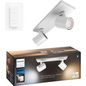 Philips Hue Runner 2-Spot opbouwspot White Ambiance Wit + dimmer