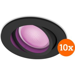 Philips Hue Centura inbouwspot White and Color rond Zwart 10-pack