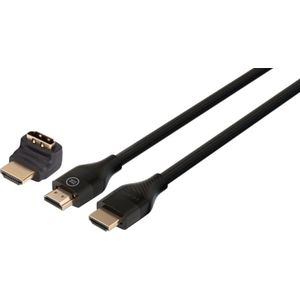 BlueBuilt HDMI Kabel 4K 120Hz / 8K 60Hz Nylon 3 Meter + 90° adapter