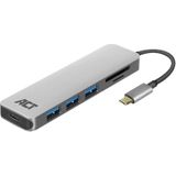 ACT USB-C 4-poorts usb hub met power delivery