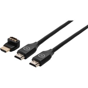 BlueBuilt HDMI Kabel 4K 60Hz Nylon 1,5 Meter + 90° adapter