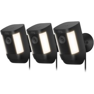 Ring Spotlight Cam Pro - Plug In - Zwart - 3-pack