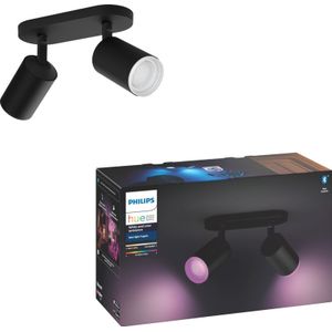 Philips Hue Fugato 2-Spot White & Colour zwart