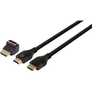 BlueBuilt HDMI Kabel 4K 60Hz Nylon 1 Meter + 90° adapter