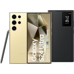 Samsung Galaxy S24 Ultra 512GB Geel 5G + Smart View Book Case Zwart