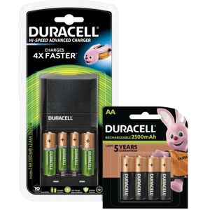 Duracell Hi-Speed batterijlader AA - AAA + Ultra AA-batterijen 4 stuks