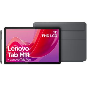 Lenovo Tab M11 11 inch 128GB Wifi Grijs + Book Case Grijs