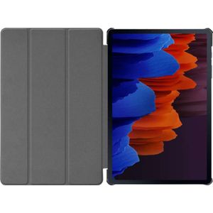 Just in Case Tri-Fold Samsung Galaxy Tab S7 Book Case Zwart