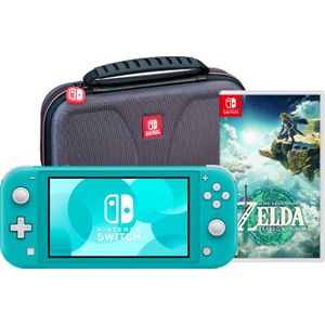 Nintendo Switch Lite Turquoise + Zelda: Tears of the Kingdom + Bigben beschermhoes