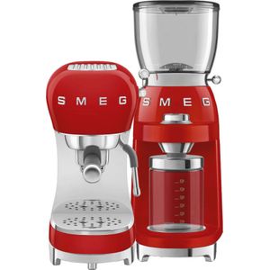 SMEG ECF02RDEU Rood koffiemolen - Koffiezetapparaat