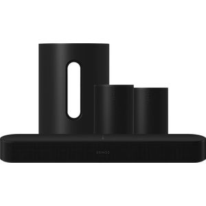 Sonos Beam Zwart + 2x Era 100 Zwart + Sub Mini Zwart